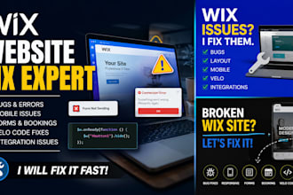 fix wix website bugs, errors, mobile issues, velo code and broken feature