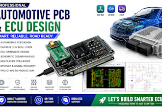 design automotive pcb, can bus, lin bus, j1939, ecu hardware, schematic in kicad