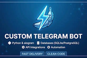 create a custom python telegram bot for your business