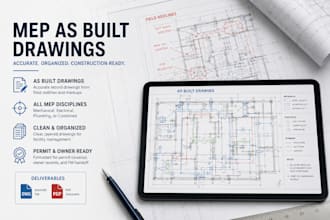 create mep as built drawings autocad record drawings construction