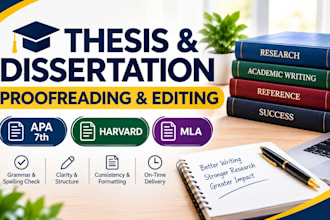 professionally edit and proofread thesis, dissertation and research paper