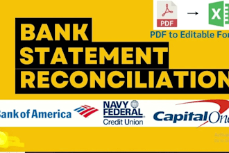 do bank statement work on urgent basis