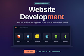 build full stack websites with frontend and backend