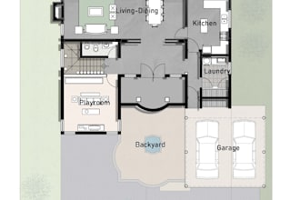 render professional 2d floor plans in photoshop