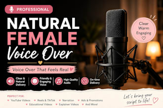 record natural and engaging voice over