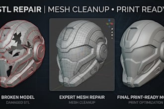 repair fix modify edit custom 3d mask model mask stl file modification printing