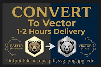 vectorize logo, vector tracing, redraw, convert image to vector