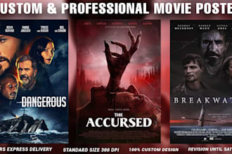 design cinematic movie poster and professional film poster