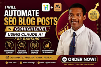 automate SEO blog posts in gohighlevel using claude ai for ranking