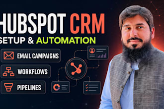 set up hubspot CRM, email marketing workflows and automation