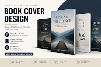 design minimalist book cover, ebook cover and KDP cover