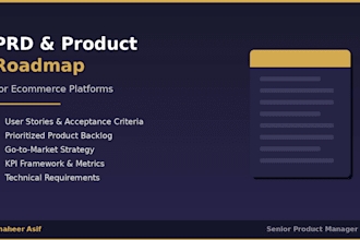 write a prd or product roadmap for your ecommerce platform