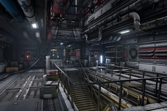 model sci fi 3d environments in unreal engine 5 with nanite and lumen