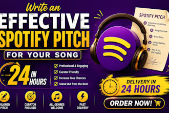 write an effective spotify pitch for your song in 24 hours