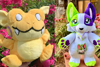 make custom plush doll toys with felt fabric by hand