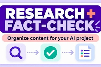 research and fact check content for your ai project