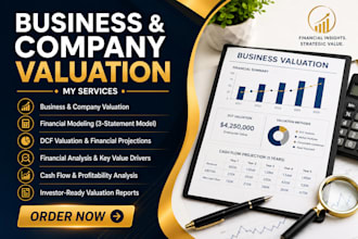 business and company valuation with advanced financial model and analysis