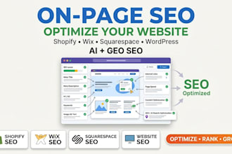 do onpage seo optimization shopify wix squarespace and website expert ai geo