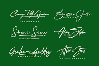 design unique handwritten signature logo or autograph