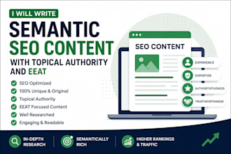 write semantic SEO content with topical authority and eeat