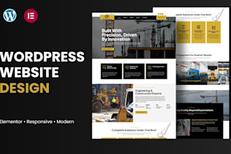 create a business wordpress website with elementor
