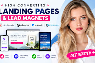 design clickfunnel unbounce kajabi kartra landingpage high converting leadmagnet