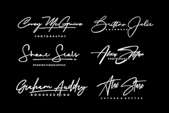 design professional photography autograph signature logo