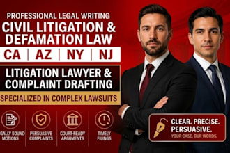 licensed california arizona ny nj civil litigation for lawsuit layer defamation