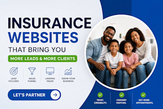 build an insurance website, insurance agency website, with lead capture