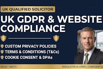 draft custom UK gdpr privacy policies and website terms and conditions