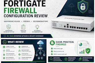 review your fortigate firewall and network configuration
