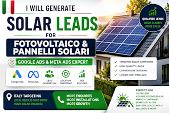 italian photovoltaic solar ads tiktok meta ads google ads facebook youtube ig