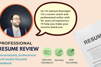 professionally review and improve your resume