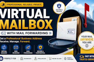 set up a virtual mailbox with mail forwarding for your busines