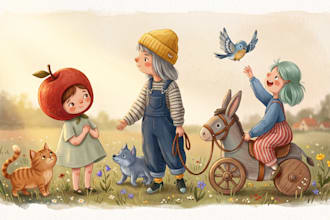 illustrate childrens book and story book illustration