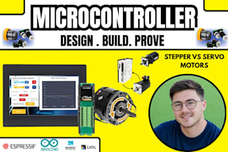 design firmware for microcontroller based stepper and servo motor control system