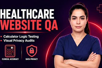 do healthcare website QA testing and logic verification