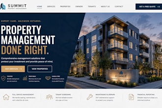 design wix property management website squarespace rental management website