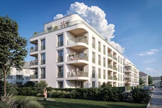 render proposed 3d contemporary residential concept,cgi luxury apartment visuals