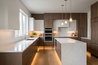 design your kitchen cabinets, kitchen layout, professional 3d render using 2020