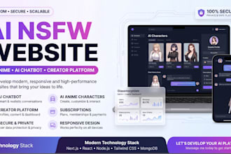 develop ai nsfw website ai anime website creator webapp ai chatbot development