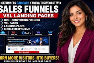 samcart sales funnel, clickfunnels kartra vsl pages, thrivecart wix landing page