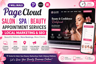 build pagecloud salon spa beauty appointment services local marketing SEO