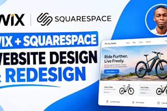 design or redesign a wix or squarespace website