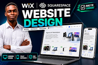 design or redesign a wix or squarespace website