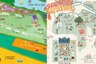 design custom festival map, festival site plan, or 3d layout