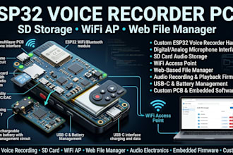 create esp32 voice recorder with sd storage wifi ap and file manager
