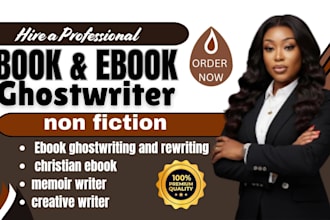 professional ghostwrite your business ebook nonfiction ebook, christian writer