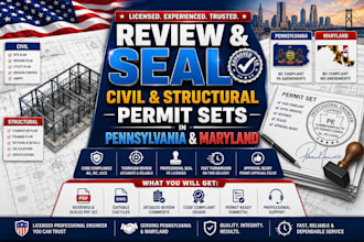 review and seal civil structural permit sets in pennsylvania and maryland