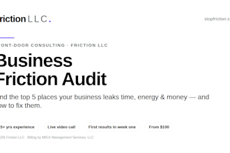 run a business friction audit and show where you leak time and money